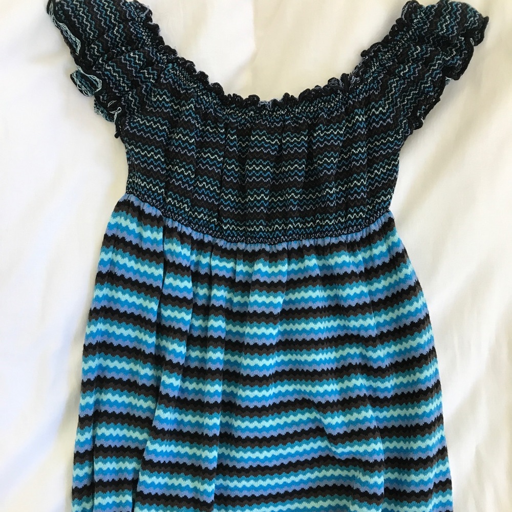 Free People shades of blue Blouse Top Boho
